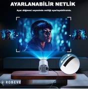 Resim paris elektronik Harvox Projeksiyon Taşınabilir Projeksiyon Cihazı HD Projeksiyon Cihazı Android 11 Android TV 