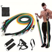 Resim 11 parçalı çok fonksiyonlu üst vücut egzersiz seti, kombinasyon fitness direnç ipi 
