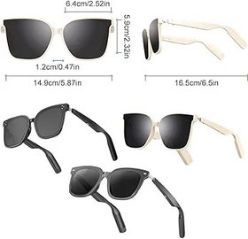 Resim Guangcailun Dahili Entegre Sorunsuz Mikrofonlu Bluetooth Akıllı Gözlükler Ai AI Akıllı Gözlükler Ai Glass ile ABS Akıllı Gözlükler, siyah 