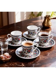 Resim Güral Gözde Double 4 Kişilik Kahve Fincan Takımı 60932 4875354 
