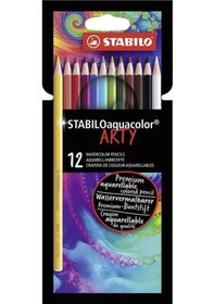 Resim Stabilo Aquacolor Arty Sulandırılabilir Kuru Boya Kalem Seti 12 Renk 