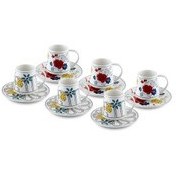 Resim Fiore Türk Kahvesi Fincanı 6 Kişilik 100cc The Mia