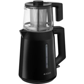 Resim Arçelik K 3281 C Çay Makinesi 0,8 L Cam Demlik ve 1,8 L Siyah Su Isıtıcı Hızlı Demleme 