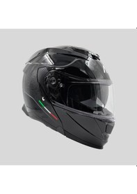 Resim Arwic AR935 Parlak Çene Açılır Ece-R 22.06 Motosiklet Kaskı Siyah 