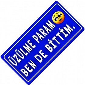 Resim Üzülme Param Yazılı Sök-tak-pratik Vantuzlu Yeni Nesil Dekor Pl 