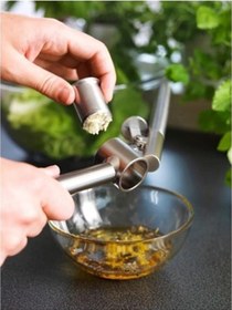 Resim Paslanmaz Çelik Koncıs Sarımsak Ezici Pratik Sarımsak Ezeceği Lük 