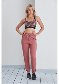 Resim Düz Model Lastikli Paça Penye Eşofman Altı Pudra-pudra Pudra 