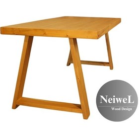 Resim Neiwel Siam Doğal Ahşap Mutfak Ve Yemek Masası-70-100 Açık Ceviz 