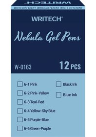 Resim Wrıtech W-0163 Soft Grıp Nebula Pembe Gövde Mavi Jel Kalem - 12'li Kutu Ahşap 