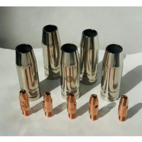 Resim Gazsız Gazaltı Kaynak Başlığı Nozul ve Meme 