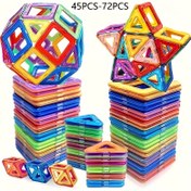 Resim 45/72Pcs Manyetik Blok Çocuklar için Manyetik Oyuncak, Gevşek Parça Montaj Oyuncak, Üç Boyutlu Bulmaca, Manyetik Blok, Erkek ve Kadın Doğum Günü Hediyesi, Paskalya Çocuklar Günü Oyuncak, Noel Hediyesi 