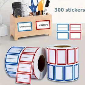 Resim 300 Sayfa / 1 Rulo Mavi ve Kırmızı Kendinden yapışkanlı Etiketler Notlar, Belge Sınıflandırması, Fiyat İşaretleme vb. için Uygun Öğretmenler, Öğrenciler, Kırtasiye, Okul Malzemeleri, Ofis vb 