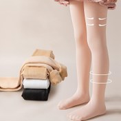 Resim 1 Paket Kızlar için Termal Tayt - Kışlık Bacak Isıtıcı Pantolon, Opak Tayt ile Sıcak Tutar, Sadece Elde Yıkanır, 300GSM Benzeri (Toplu Değil), Etekler/Elbiseler için Beyaz Taban, Soğuk Hava ve Oyun Zamanı için Pantolon (Genç Kızlar için) 