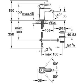 Resim Grohe Bide Bataryası Grandera Krom/Altın - 23315Ig0 