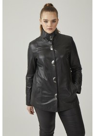 Resim Rowena Kadın Deri Ceket-siyah 
