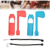 Resim Geeroyoo Switch İçin Golf Oyun Kontrolcü Kolu, Joy-con Uyumlu, Mario Golf Super Rush İçin, Ergonomik Tasarım, Ayarlanabilir Boyut, Kol Kayışı İle Abs Malzeme, Gerçek Oyun Deneyimi Sağlar Mavi-kırmızı 