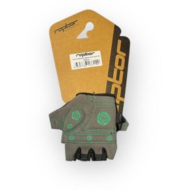 Resim RAPTOR Çocuk Bisiklet Eldiveni Silikon Jelli Yeşil - XS Beden 