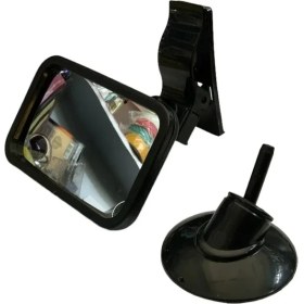 Resim Vantuzlu ve Kancalı Bebek Aynası Bebek Görüş Aynası Babyview Mirror Child Safety Ayna Camı Özeldir 
