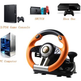 Resim pxn V3 Pro Yarış Direksiyonu 180 Dönüş USB Gaz Fren Pedallı PC/PS3/PS4Uyumlu 