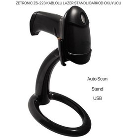 Resim ZETRONIC ZS-223 KABLOLU LAZER STANDLI BARKOD OKUYUCU 