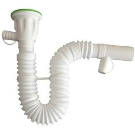 Resim Çiftli Lavabo Sifonu-Gider Borusu Çamaşır Bulaşık Makine Çıkışlı N11.453 
