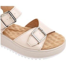 Resim Muya Beebi Anatomik Taban Taban Topuk Dikeni Kadın Sandalet Krem 