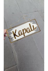 Resim shop Açık Kapalı Yazısı - Açık Kapalı Tabelası - Mağaza Kapı Yönlendirme Levhası (Pleksi) 