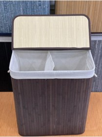 Resim Bambu2 Bölmeli Kirli Çamaşır Sepeti Dikdörtgen Diğer 