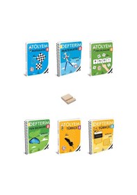 Resim Lgs 8. Sınıf Matematik Fen Ve Türkçe Atölyem - Defterim 6lı Set + Telefon Standı 