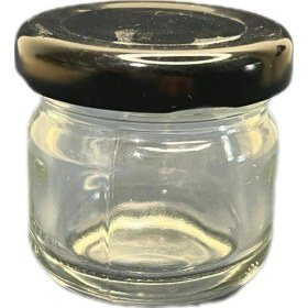 Resim 40ml Şeffaf Cam Konserve Kavanozu Siyah Kapaklı, 12 Adet, Cam Kavanoz, Konserve Kavanozu, Reçel Kavanozu, Bal Kavanozu, Saklama Kavanozu 