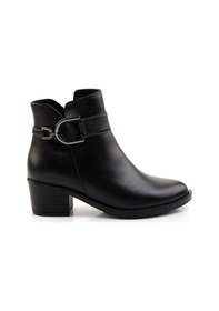 Resim Siyah Hakiki Deri Kadın Bot & Bootie K02531207303 Siyah 