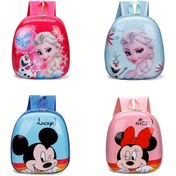 Resim Disney Prensesi Elsa ve Mickey Minnie Bayan Omuz Çantası, Karikatür Omuz Çantası Elsa Prenses Sırt Çantası, PVC Malzeme, Ofis, Seyahat, İşe Gidiş-Dönüş için Uygun 