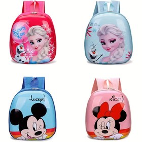 Resim Disney Prensesi Elsa ve Mickey Minnie Bayan Omuz Çantası, Karikatür Omuz Çantası Elsa Prenses Sırt Çantası, PVC Malzeme, Ofis, Seyahat, İşe Gidiş-Dönüş için Uygun 