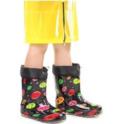 Resim Kiko Kids Savana Su Geçirmez Kız Çocuk Yağmur Çizmesi Siyah 