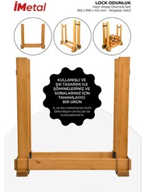 Resim Lock Odunluk Hazır Ahşap Odunluk Seti950x990x412mm Ahşaplar Dahil 