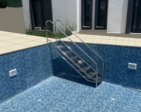 Resim 304 Eğimli Hidroterapi Havuz Merdiveni 7 Basamak 