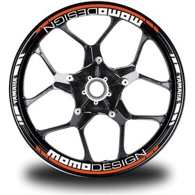 Resim Turuncu Momodesing Takım Jant Sticker Etiket 