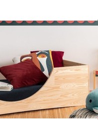 Resim Markaawm Markaawm Rustik Montessori Yatak Ahşap Çocuk Yatak Karyola 