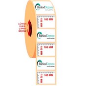 Resim BARKOD DEPOSU 100x150 Termal Barkod Etiketi 250 Sarım Toplam 10 Rulo / 2500 Adet 