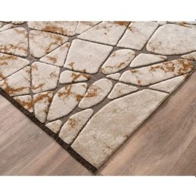 Resim By Özer Halı Krem Renk Gold Detaylı Modern Saray Halı Pena Pn05b Salon Halısı Çok Renkli 