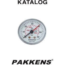 Resim Normadia 0-60 Bar / 0-800 Psi Basınç Göstergesi Ø40MM G1/8" Bağlantı 