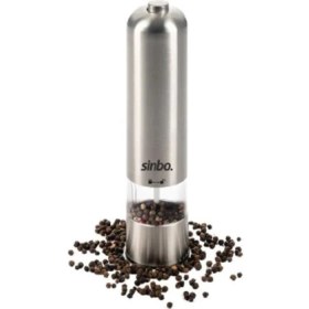 Resim Sinbo Işıklı Otomatik Baharat ve Tuz Öğütücü Paslanmaz Çelik Gövdeyle Şık Tasarım 