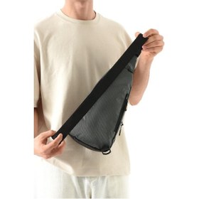 Resim Body Bag Çanta Sırt Çantası Erkek Göğüs Çantası Fonksiyonel Kullanım Badybag 27 15 Cm Paraşüt Kumaş Gri 