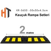 Resim Hayat Trafik Kauçuk Rampa Set, Otopark Rampası, Kaldırım Rampası 50x30x4,5 cm 2 Metre 