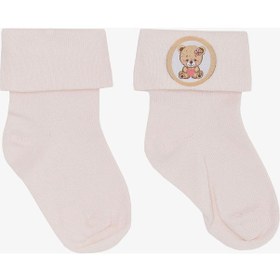 Resim Katamino Breeze Kız Bebek Soket Çorap Yavru Ayıcık Baskılı 0-18 Ay, Pembe-pembe Pembe 