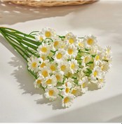 Resim Lekse Yapay Papatya Çiçekleri - Düğün, Parti, Masa Dekorasyonu İçin 60'lı Buketbej 