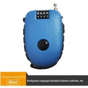 Resim Youtek Motorcycle Kask Kilit, Genişletilebilir Çelik Tel, 4 Basamaklı Şifre Kilidi, Motosiklet Ve Elektrikli Bisiklet Anticam, C32 Mavi 