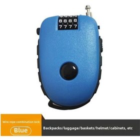 Resim Youtek Motorcycle Kask Kilit, Genişletilebilir Çelik Tel, 4 Basamaklı Şifre Kilidi, Motosiklet Ve Elektrikli Bisiklet Anticam, C32 Mavi 