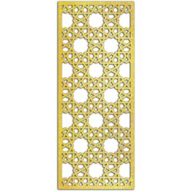 Resim Liar Dekor Liar Ahşap Seperatör (Paravan) - KSP-211 - (10 mm) - (69 cm x 139 cm) - (Gold) 