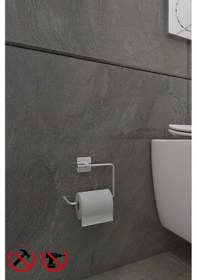 Resim Alper Banyo Scilla Yapışkanlı Kare Açık Kağıtlık Tuvalet Kağıdı Askısı 